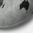 thumbnail image 3 of Designart 'Ancient World Map IX' Vintage Circle Metal Wall Art 11x11 - Disc of 11, 3 of 5