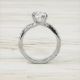 thumbnail image 6 of HeartsAndYou 1.6ct Round Cut Moissanite Engagement Ring for Women Cross Split Shank 18k White Gold Over Silver, 6 of 9