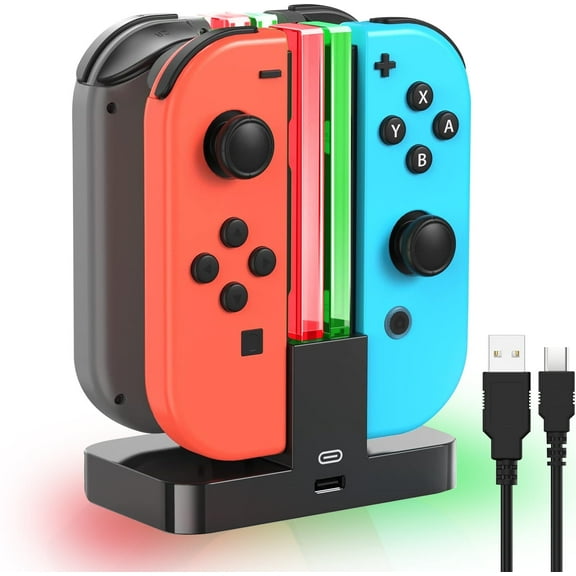 Switch Joy-Con Charger 4 Slot Charger for Switch Switch Oled, Fast Charging Station Switch Accessories
