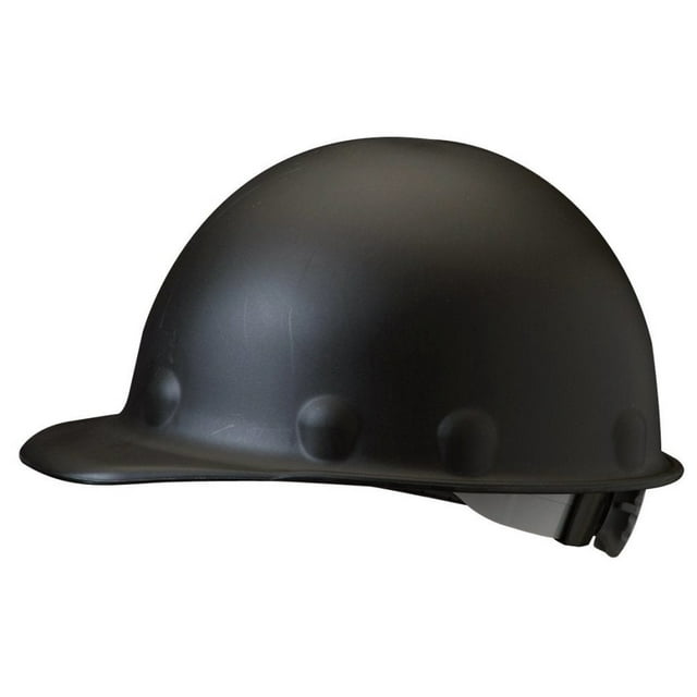 Fibre-Metal Hard Hat Injection Molded Roughneck Fiberglass with 8-Point Ratchet Suspension, Black