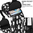 thumbnail image 4 of Sling Backpack,Black Halloween Ghosts with Boo Crossbody Bag with Water Bottle Holder,Waterproof Sling Bag for Men/Women with Chest Phone Holder for Hiking,Travel, 4 of 6