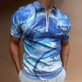 thumbnail image 2 of Ice Dragon Men Zipper T-shirt Summer Casual Short Sleeve T-shirt Top, 2 of 7