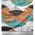 thumbnail image 1 of Soimoi Brown Rayon Fabric Circle & Bulb Home Decor Printed Fabric 1 Yard 56 Inch Wide, 1 of 3