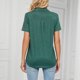 thumbnail image 4 of Camiseta de Mujer Color Puro Solapa Manga Corta Cuello en V Casual Verano para Oficina en casa Compras Actividades al Aire Libre, 4 of 6