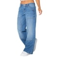 thumbnail image 2 of Celebrity Pink Women's Low Rise Baggy Utility Wide Leg Jeans, Sizes 1-21, 2 of 4