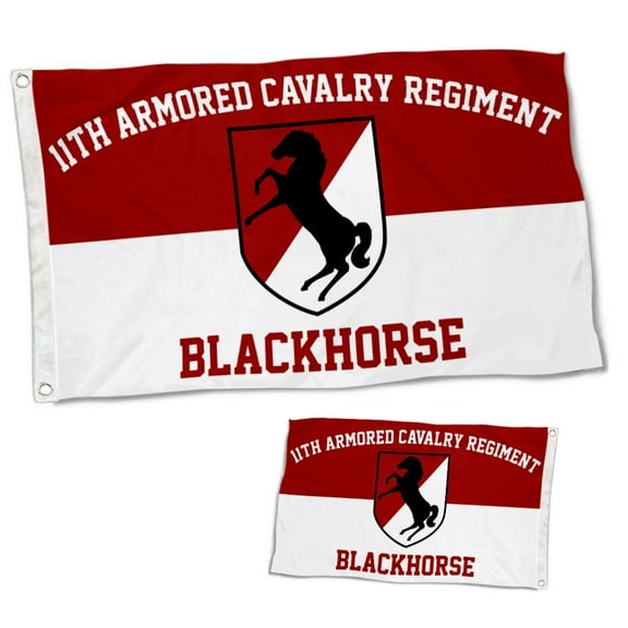 Dutern Double Sided 11th armored cavalry regiment Flag Banner 3 Ply with Brass Grommets 3x5 Feet