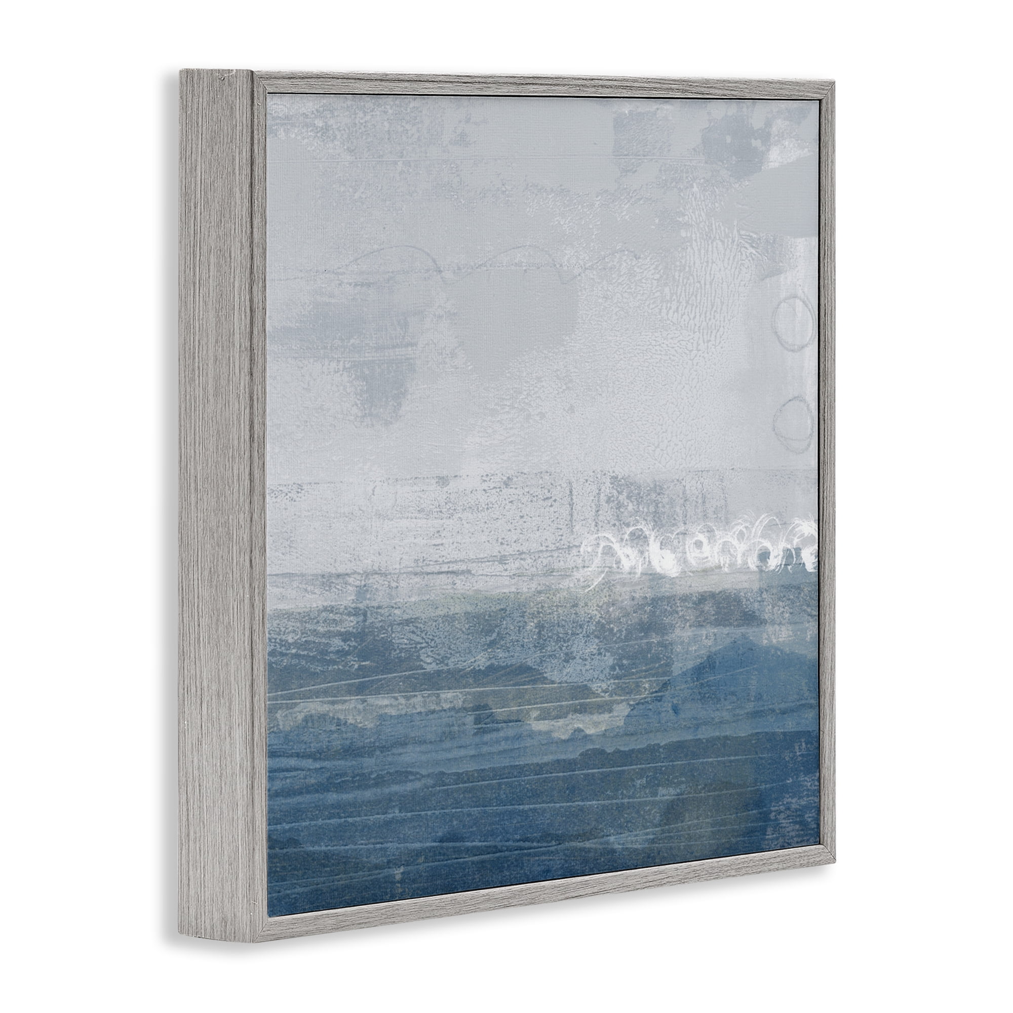 Stupell Industries Ocean Tide Abstract Gray Framed Giclee Art, design by Dan Meneely