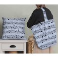 thumbnail image 5 of Soimoi Blue Cotton Duck Fabric Notes Musical Instrument Print Fabric by the Yard 42 Inch Wide, 5 of 5