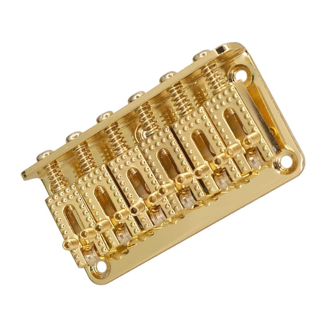 Puente fijo de 6 selletas para guitarra eléctrica Oro