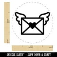 thumbnail image 2 of Envelope with Wings Heart Letter Mail Self-Inking Rubber Stamp Ink Stamper - Green Ink - Medium 1 Inch, 2 of 7