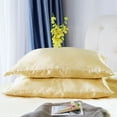 thumbnail image 4 of PiccoCasa 3Pcs Satin Duvet Cover Set with 2 Pillowcases, Gold King, 4 of 6