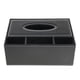thumbnail image 1 of Caja de pañuelos de cuero, contenedor de pañuelos para el coche, porta toallas, servilletas y artículos diversos. S negro, 1 of 9