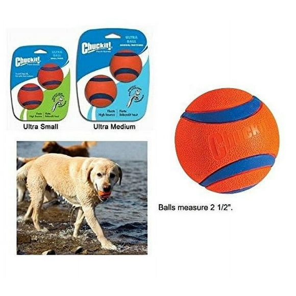 CHUANK Dog Toy Chuckit Ultra Balls 2 Pack Throw Retrieve Catch Play Durable Fetch Ball