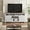 White & Brown, variant on Farmhouse TV Stand for 65 in TV, Modern Entertainment Center with Storage Drawer, Wood Media TV Console Cabinet for Living Room, White & Brown