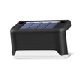 thumbnail image 3 of Luz de escalera LED solar 3000K IP55 Impermeable Resistente a la intemperie Recargable Jardín Camino Lámparas de valla Decoración Patio de plástico Noche Negro Noticed HA009218-01, 3 of 6