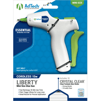 AdTech Cordless Mini Glue Gun – USB-C Rechargeable, Detail Nozzle, Includes Stringless Glue Sticks
