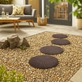 thumbnail image 5 of TierraVerde 4 Pack 18" x 18" Cracked Log Round Decorative Stepping Stones, Brown, 5 of 6
