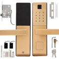 thumbnail image 3 of Cerradura de huella digital inteligente,Cerradura de puerta antirrobo protege la cerradura inteligente de huellas dactilares de seguridad para puertas de madera para puerta antirrobo, 3 of 8