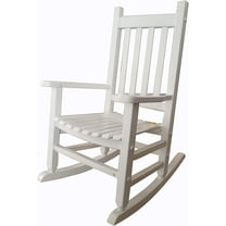 Rocking Rocker - K086WT Durable White Child’s Wood Porch Rocker/Outdoor Rocking Chair - Indoor or Outdoor - Suitable for 4-8 Years Old