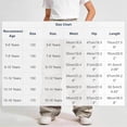 thumbnail image 3 of Besolor Kids Girls Boys Cargo Pants Wide Leg High Waisted Elastic Drawstring Casual Loose Trousers with Pockets for Teen(15-16 Years,Khaki), 3 of 5