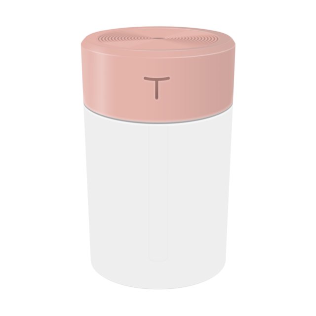 Humidificador de niebla Humidificador de niebla de 360 ml, luz de noche de escritorio portátil, humi CACAGOO Rosa