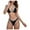 Black, variant on Huowey Women 2PCS Sporty Swimsuit With Removable Pads Stylish Bikini Set For Active Swimwear Vacation Beachwear Honeymoon Cruise Trendy Wear
