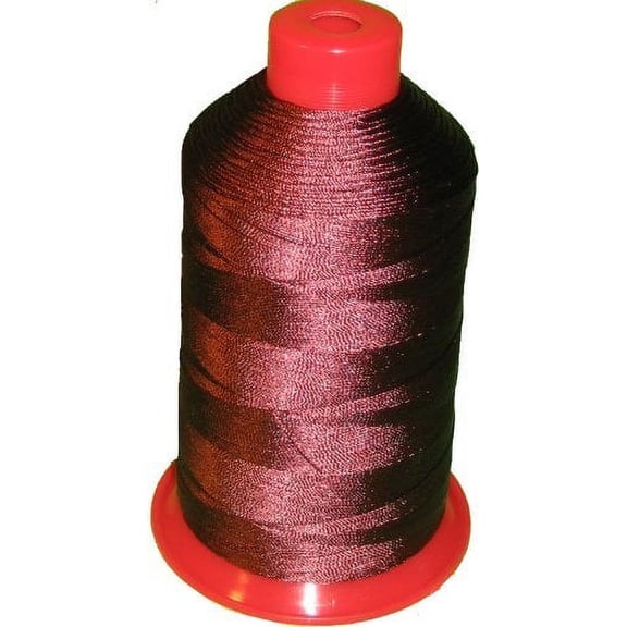 Bonded Nylon Sewing Thread #207 T210 1000yds for Outdoor, Leather (Burgundy red)