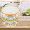 thumbnail image 3 of Divided Serving Tray with Sealing Lid 6 Compartment Snack Tray 201 Stainless Steel Snack Platters Temperature Resistant Food Storage Containers, 3 of 8