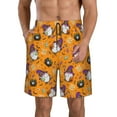 thumbnail image 2 of Uemuo Halloween Witches Gnome Pattern Men's Swim Trunks Hawaiian Beach Bathing Suit Swimsuits Beach Quick-Dry Shorts with Pockets-3X-Large, 2 of 9