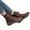 Brown, variant on Mepaouo Women's Ankle Boots Lace up Waterproof Flat Motorcycle Riding Walking Combat Booties(Black,8)