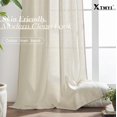 thumbnail image 3 of Cortinas XTMYI Coastal de lino transparente, color beige arena, 260 cm, 2 unidades, 3 of 8