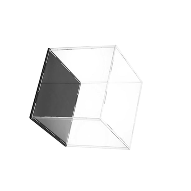 Caja de acrílico Transparente Base negra Prevención de polvo Firma equilibrada Showcase Showcase para Modelo de automóvil Muñecas de joyería de Antigüedades kenally HA011852-00