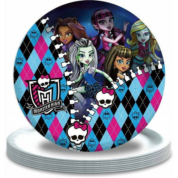 Monster High Tableware Plates Party Supplies Birthday Decorations Disposable Dinnerware