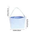 thumbnail image 3 of hulanddfd Easter Bunny Basket, Blue Large Capacity Canvas Handbasket Cute Candy Bowl for Easter Party Decoration, 3 of 6
