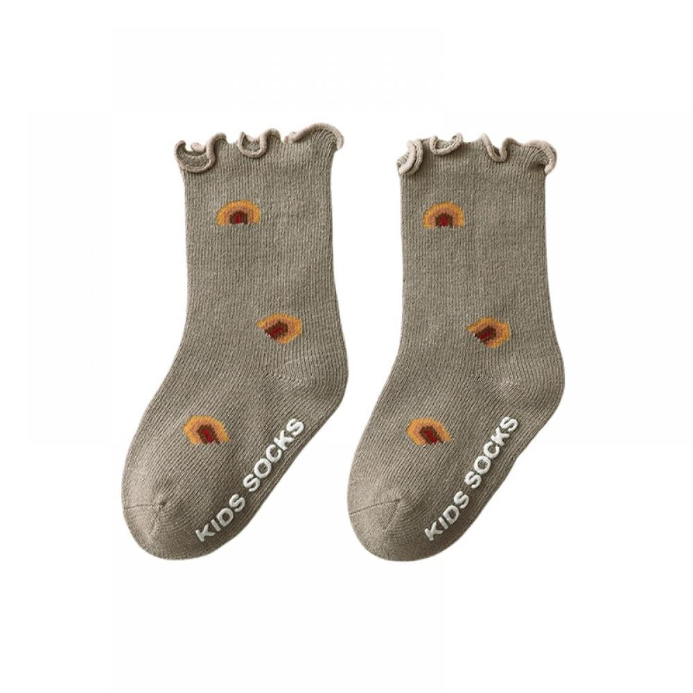 Unisex Baby Winter Crew Socks Antiskid Cotton Walker Sock for Toddler and Infant