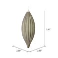 thumbnail image 3 of Vickerman M183287M 8 in. Pewter Matte Line Finial Ornament  4 per Bag, 3 of 3