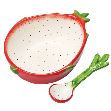 

OUNONA Ceramic Bowl Salad Bowls Serving Fruit Ceramic Bowl Trifle Cartoon Bowls Prep Kitchen Candy Platter Containers Dishes