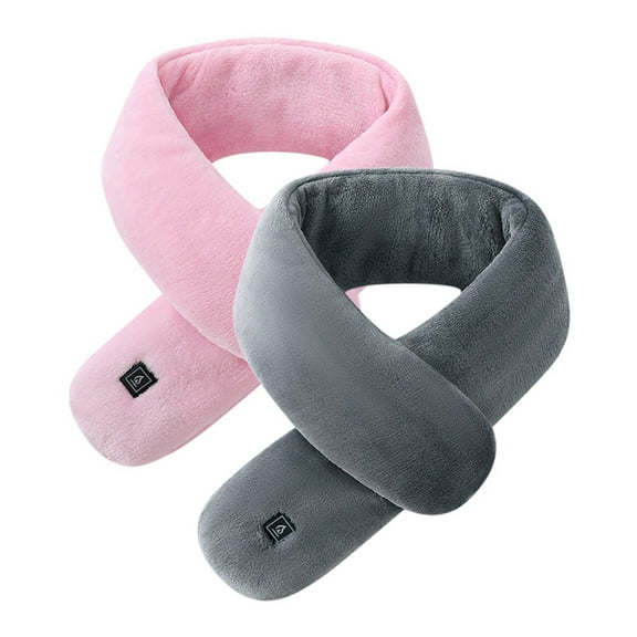 2 Pack Winter USB Heated Warm Scarf Washable Neck Heating Pad Cold Protection Scarf for Men Women, Battery not included