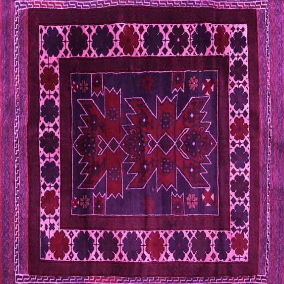 Ahgly Company Indoor Square Persian Pink Traditional Area Rugs, 6' Square