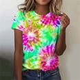 thumbnail image 5 of Sexlip Women's T-Shirt Round Neck Short Sleeve Comfortable Wear Daily Wear Essential Durable Quality Fashion Forward Green L, 5 of 6