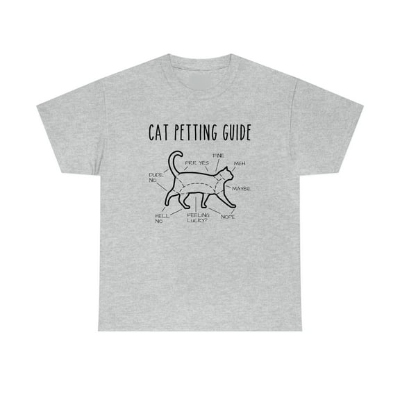 Cat Petting Guide - Funny Kitten Shirt - Fur Baby Cat Gift Tee - ID: 364