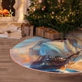thumbnail image 5 of Lukts Sailing Ship Ocean Sunset Print Color Life Christmas Tree Skirt, Winter Holiday Tree Mat Decoration ,Can be Used as A Shawl-36", 5 of 6