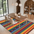 thumbnail image 6 of CURLYOOT Cinco De Mayo Area Rugs 5'x7' Washable Rug Large Living Room Rug Non Slip Mexican Colorful Stripes Indoor Floor Carpet for Dining Room Bedroom Home, 6 of 7