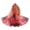 thumbnail image 2 of Fnhpitd Lightweight Scarf Fashion Scarves Elegant Floral Pattern Sheer Scarfs Sunscreen Shawls Wraps Red One Size, 2 of 4