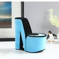 thumbnail image 4 of DeeHome 9" Tall Display Jewelry Box with Hidden Storage, High Heel Shoe Design, Turquoise Velvet, 4 of 5