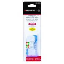 Monster Cable Keystone Jack Category 5e 8 Position, 8 Conductor White 1 / Pack