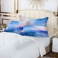 thumbnail image 6 of Azure Blue Marble Plush Pillow Cases King Size Ultra Soft Warm Pillowcases with Zipper 20"x40", 6 of 9
