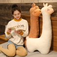 thumbnail image 2 of 2022 Cute / Soft / Alpaca Plush Toy / Long Necked Alpaca Doll / Children's Birthday Gift / Christmas Giftbrown75cm Deng Xun unisex, 2 of 2