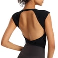 thumbnail image 4 of Workout Tank Tops Woman Lightweight Breathable Crewneck Stretchy Slim Fit Padded Crop Sleeveless Shirt Athletic Gym Tanks, 4 of 8