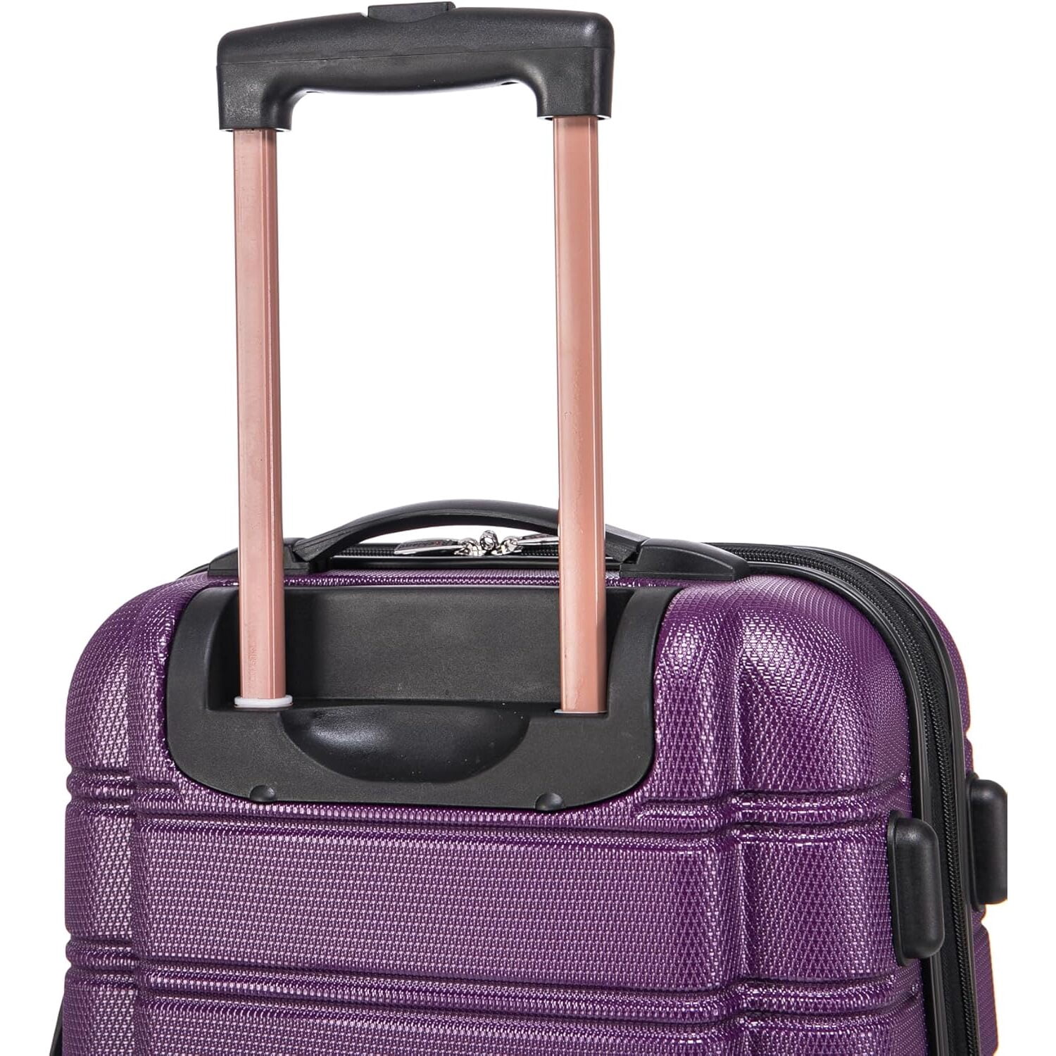 Rockland Melbourne Hardside Expandable Spinner Wheel Luggage, Carry-On 20-Inch and Tote 14-Inch, Purple